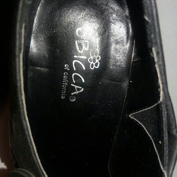 sbicca california size 7 black leather kitty - Picture 6 of 6